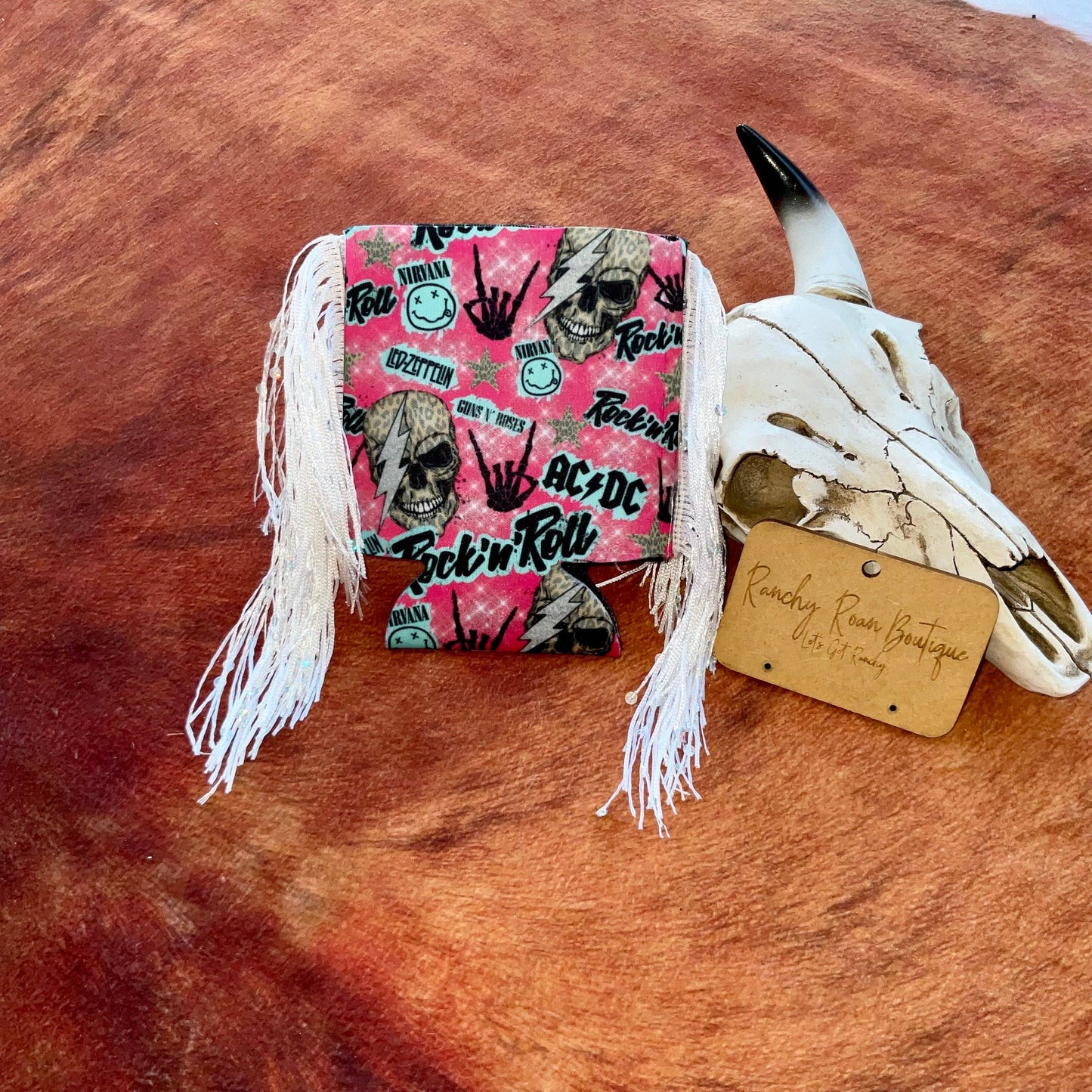 Western Graphic Slim & Regular Fringe Koozie