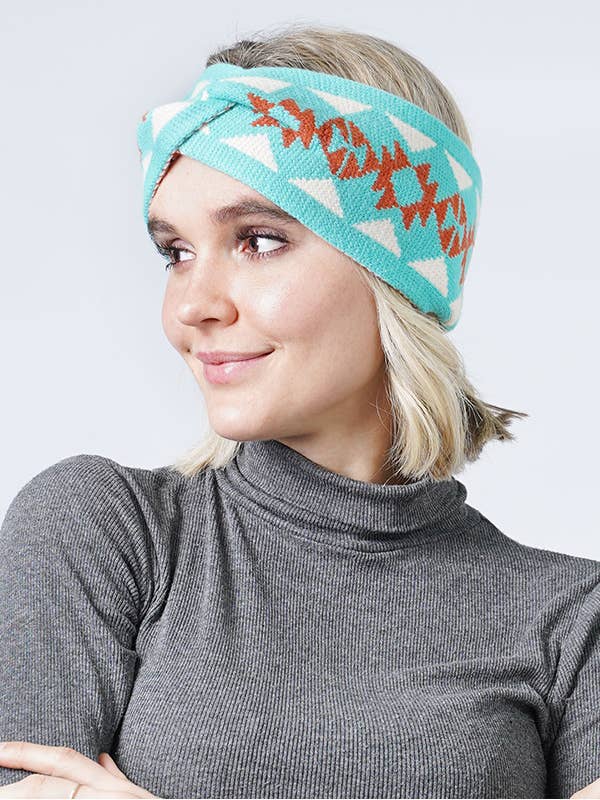 WESTERN PATTERN KNIT HEADBAND