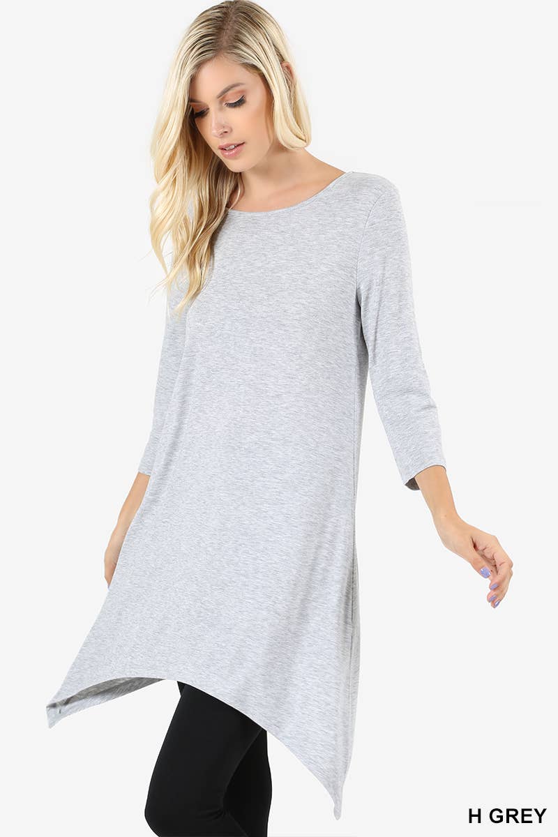Three Quarter Sleeve A Line Tunic