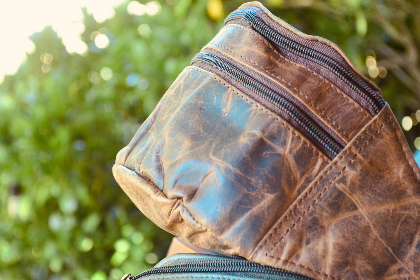 Cowhide Belt bag with soft genuine leather.