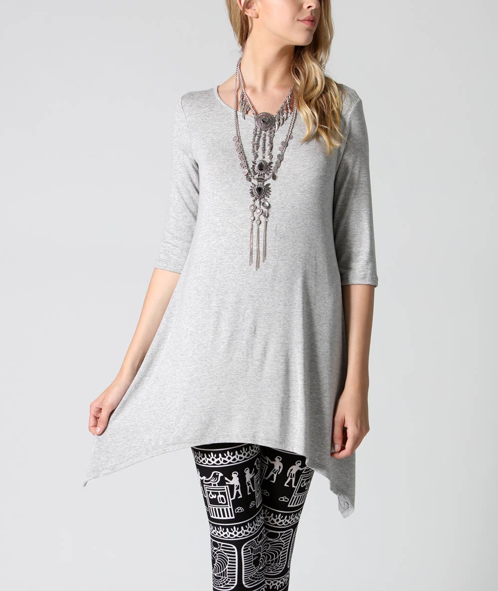 Three Quarter Sleeve A Line Tunic