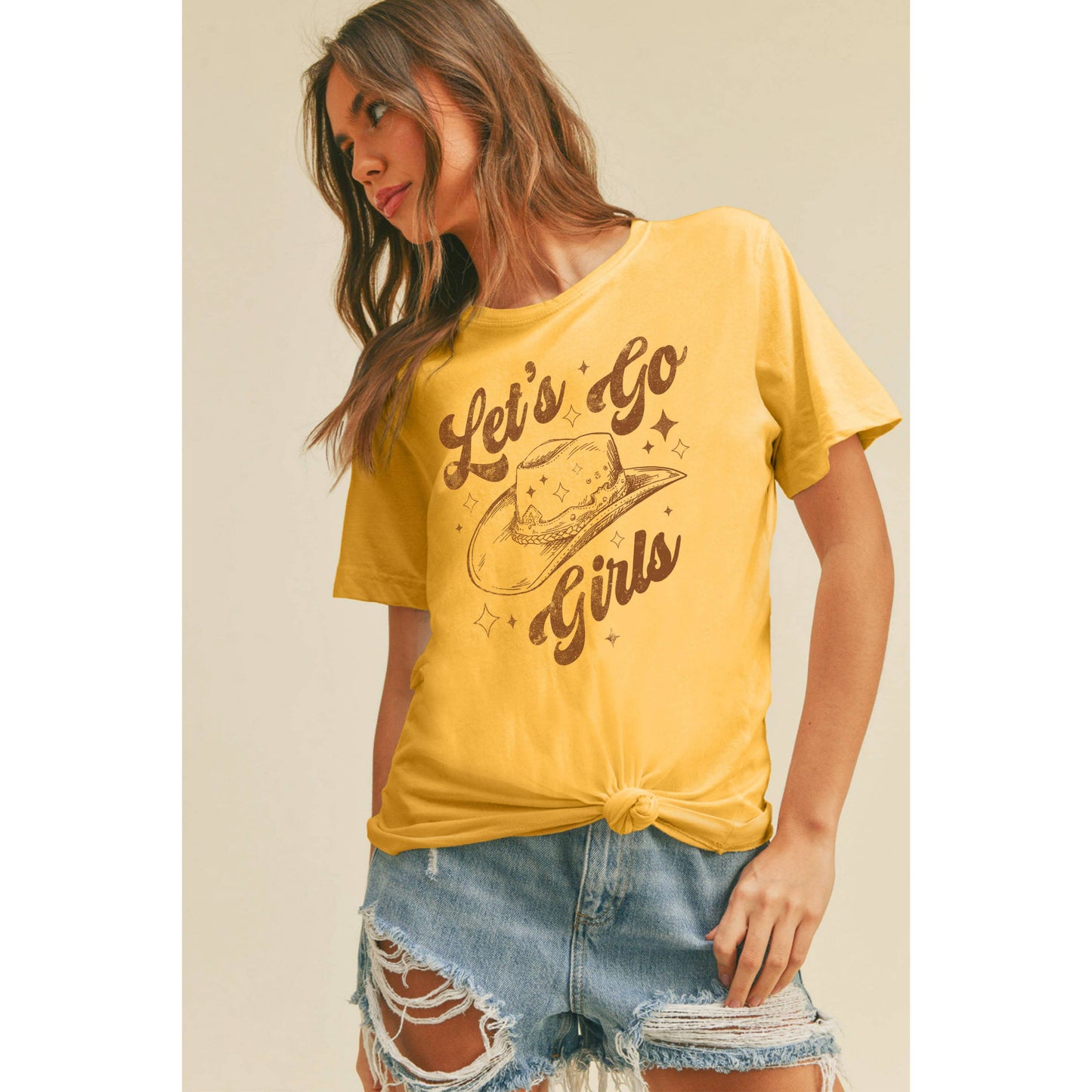 Lets Go Girls Cowboy Hat Graphic Tee