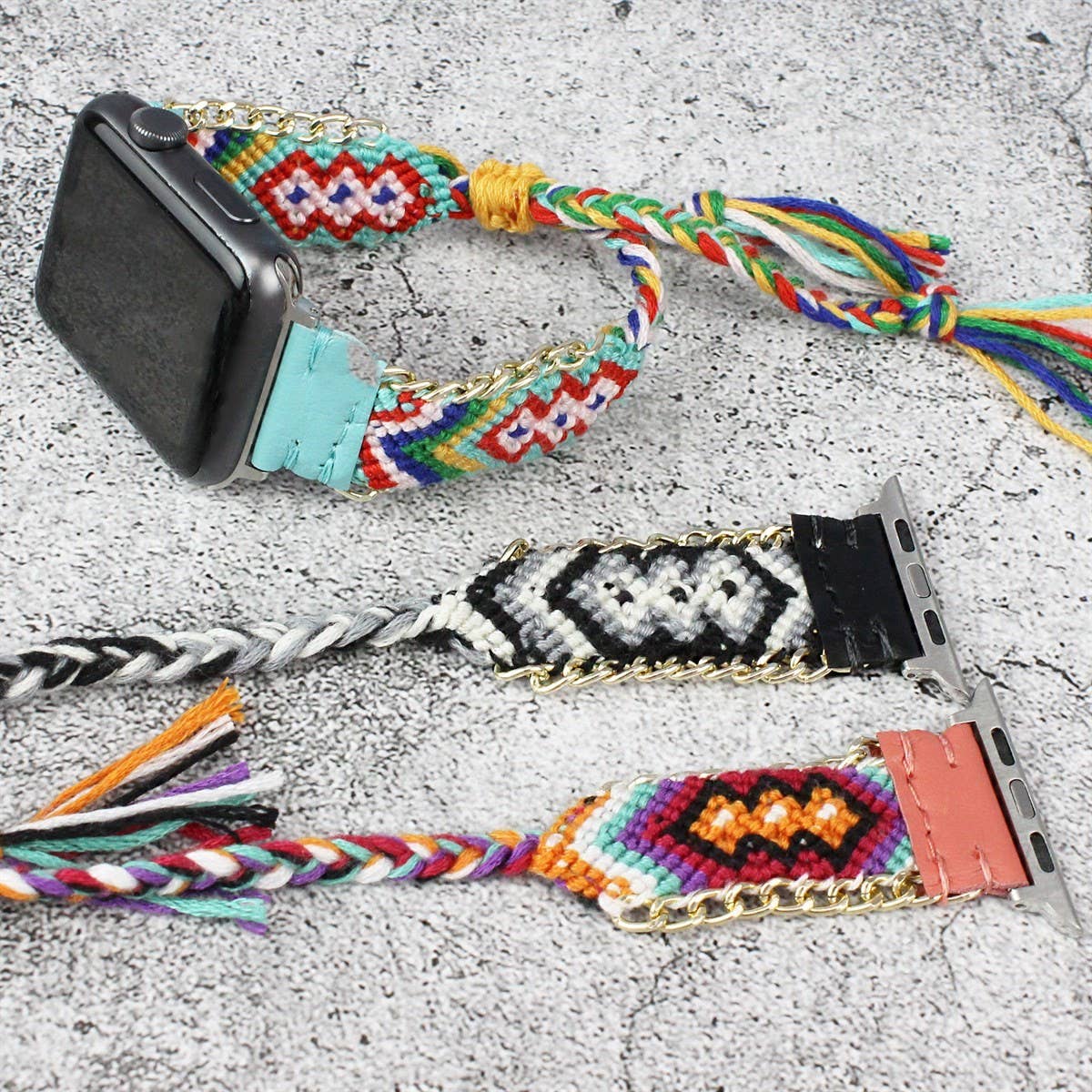 Boho-Chic Tribal Braided Replacement Band for Apple Watch