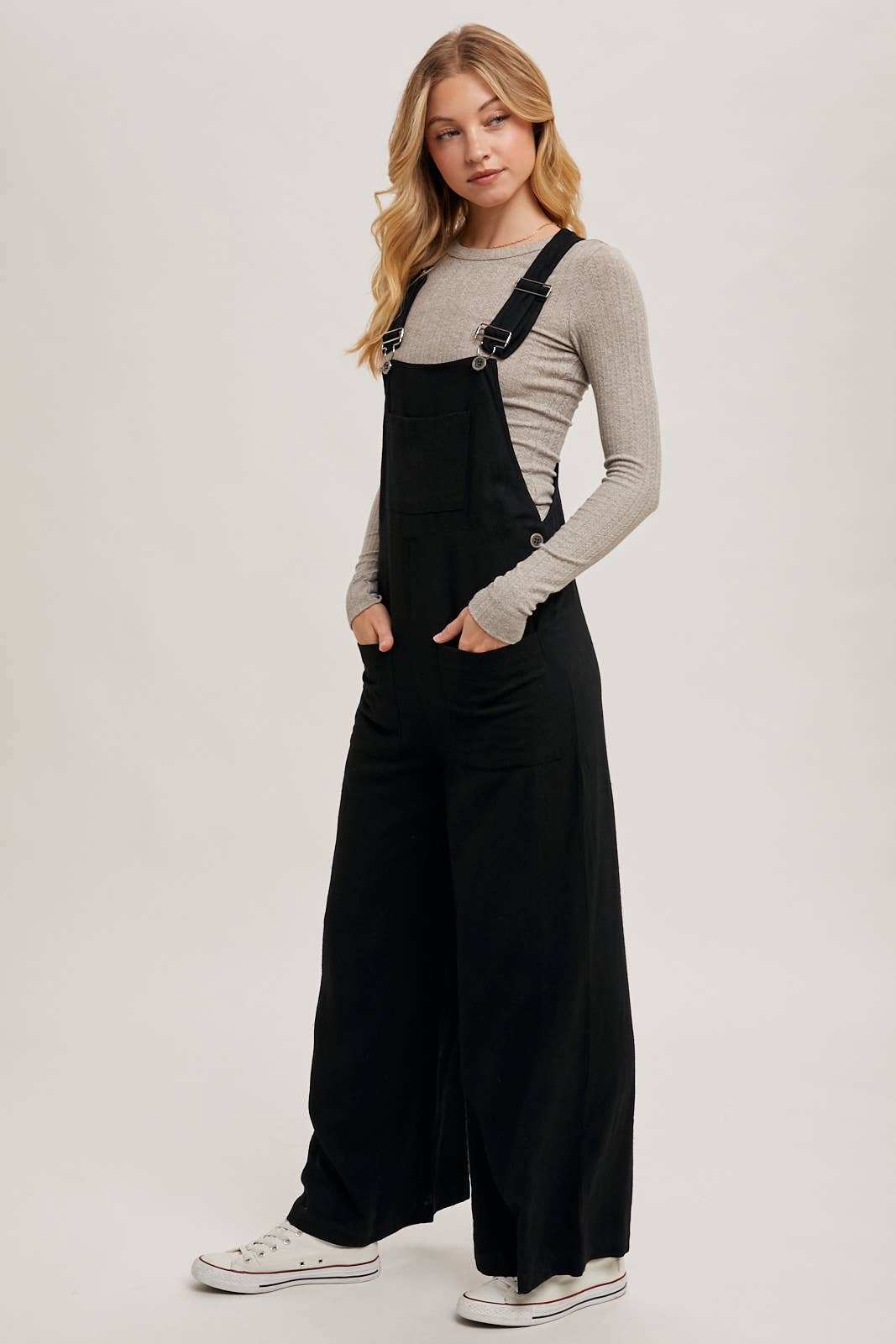 RELAXED WIDE LEG OVERALL JUMPSUIT
