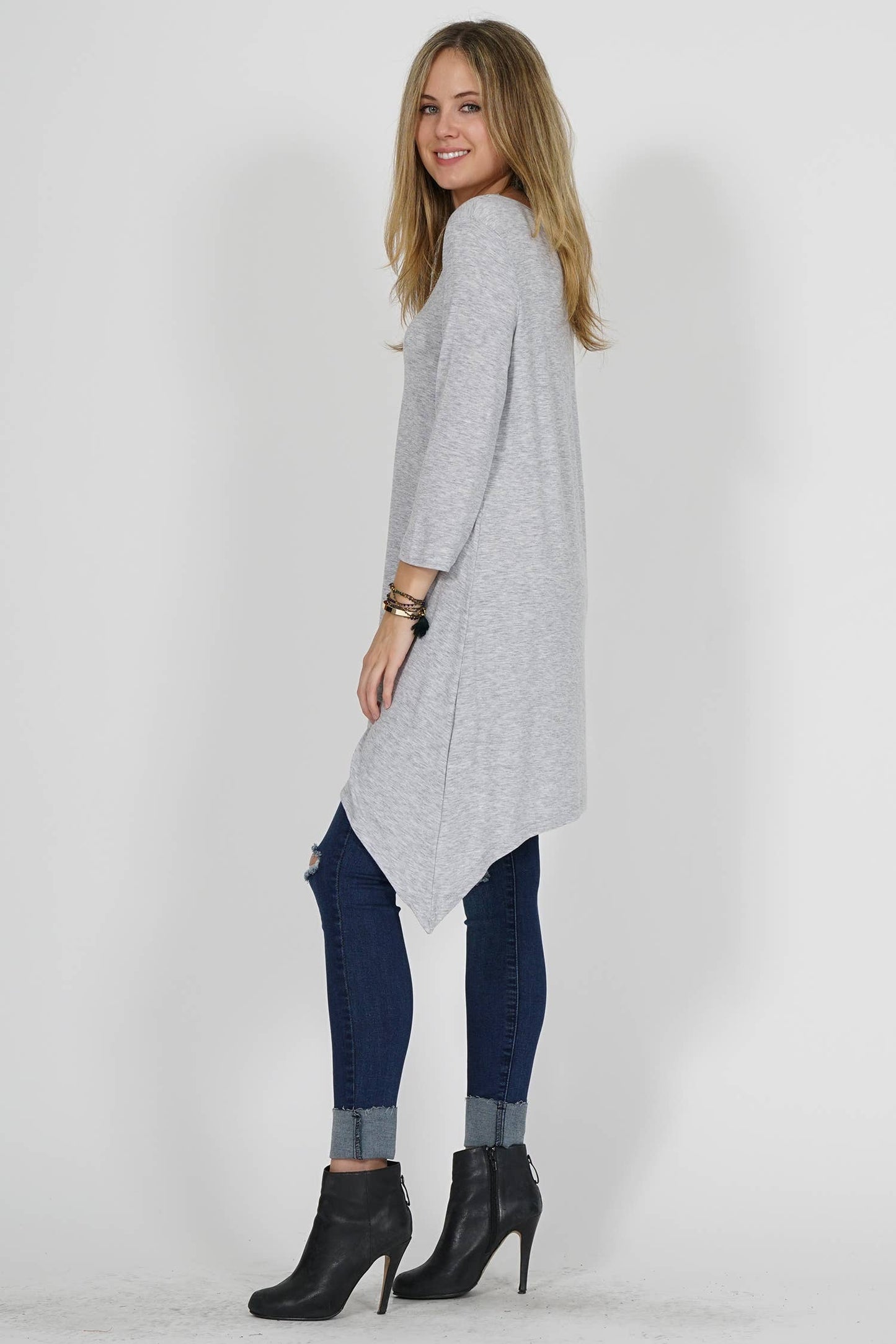 Three Quarter Sleeve A Line Tunic