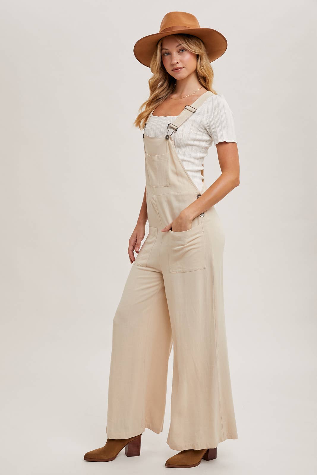 RELAXED WIDE LEG OVERALL JUMPSUIT