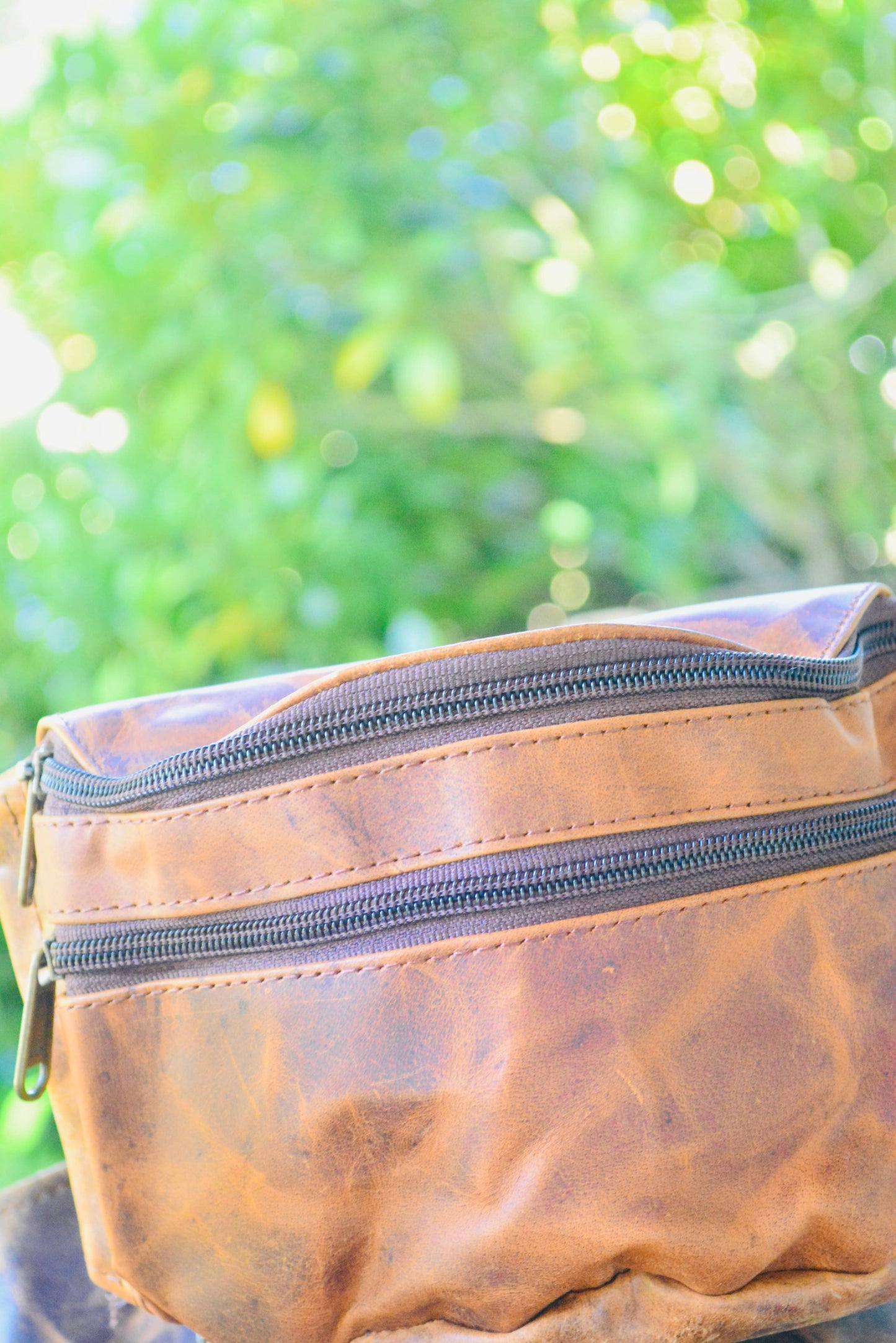 Cowhide Belt bag with soft genuine leather.