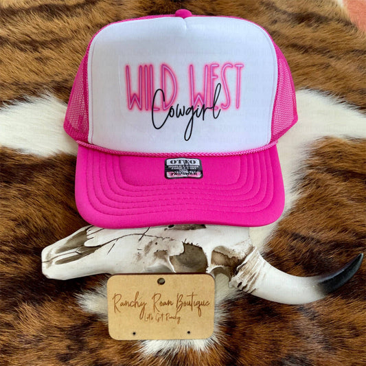 Wild West Cowgirl Western Foam Trucker Hat