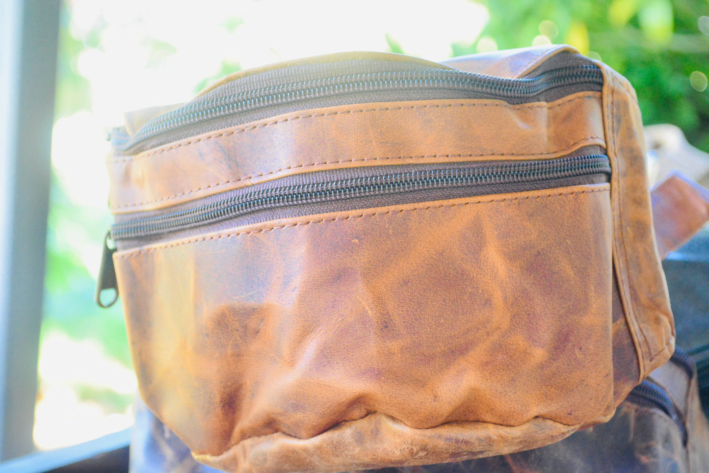 Cowhide Belt bag with soft genuine leather.