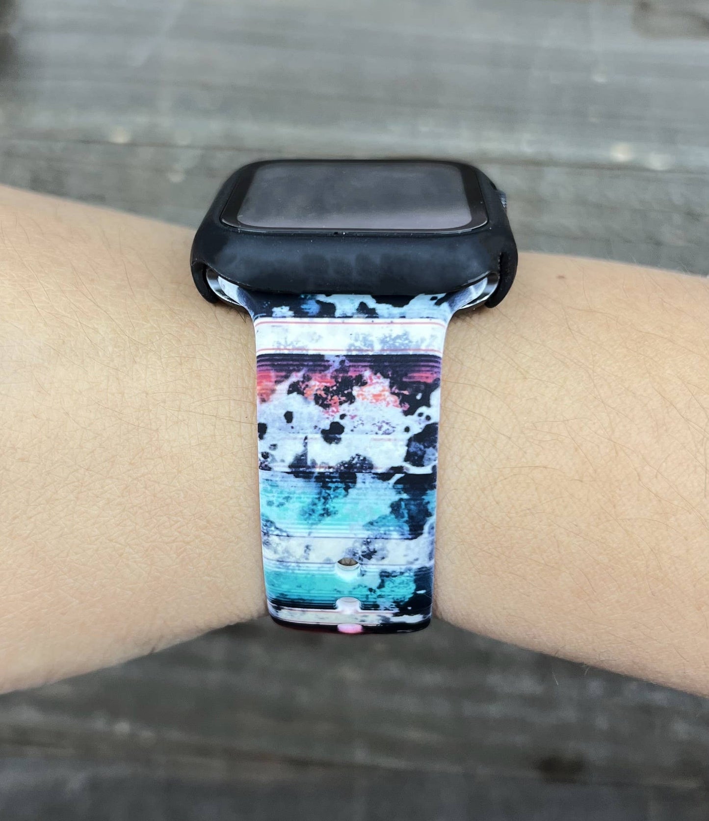 Western Silicone Apple Watch Silicone Band Cowboy Cow Boots