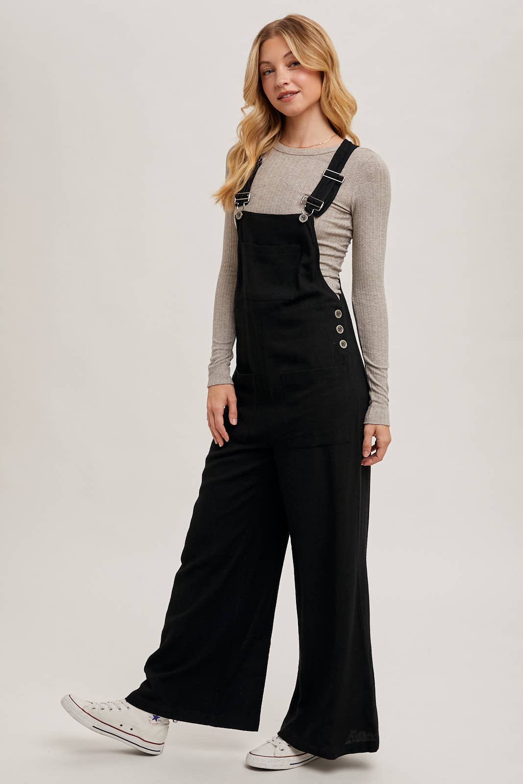 RELAXED WIDE LEG OVERALL JUMPSUIT