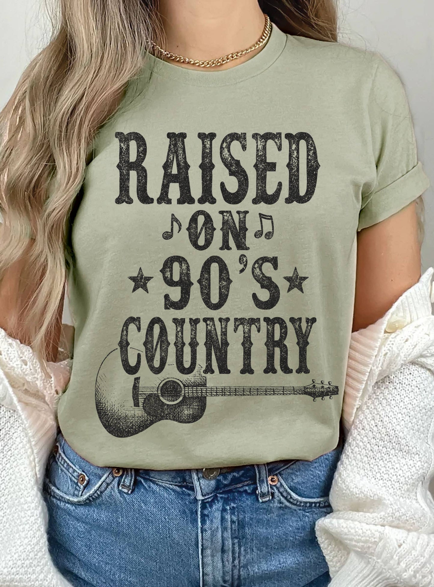 RAISED ON 90'S COUNTRY MUSIC GRAPHIC TSHIRTS