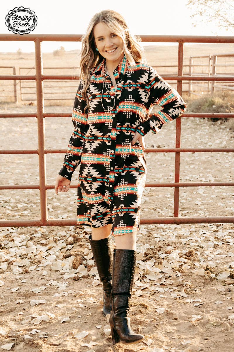 BANDERA BUTTON UP DRESS