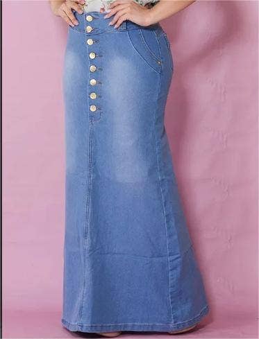 Slim skinny denim long skirt denim mermaid skirt