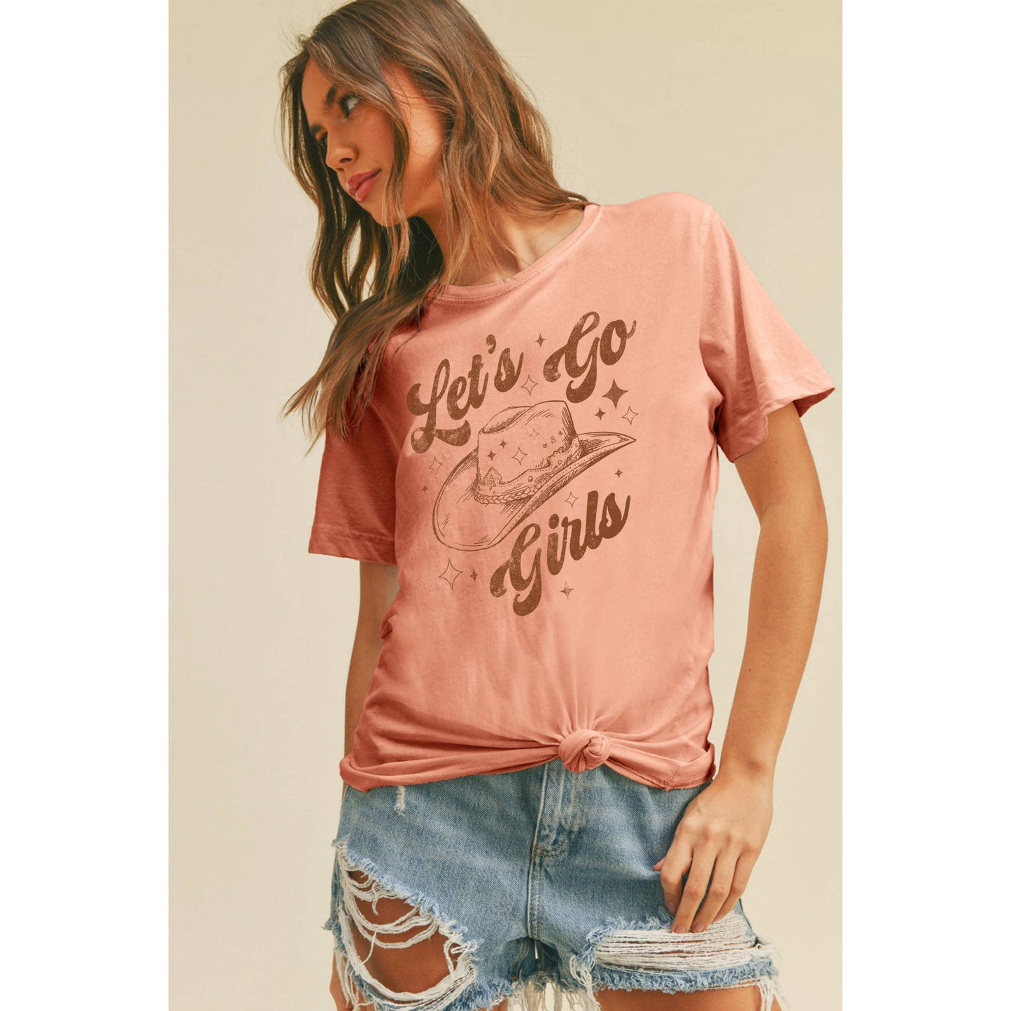 Lets Go Girls Cowboy Hat Graphic Tee