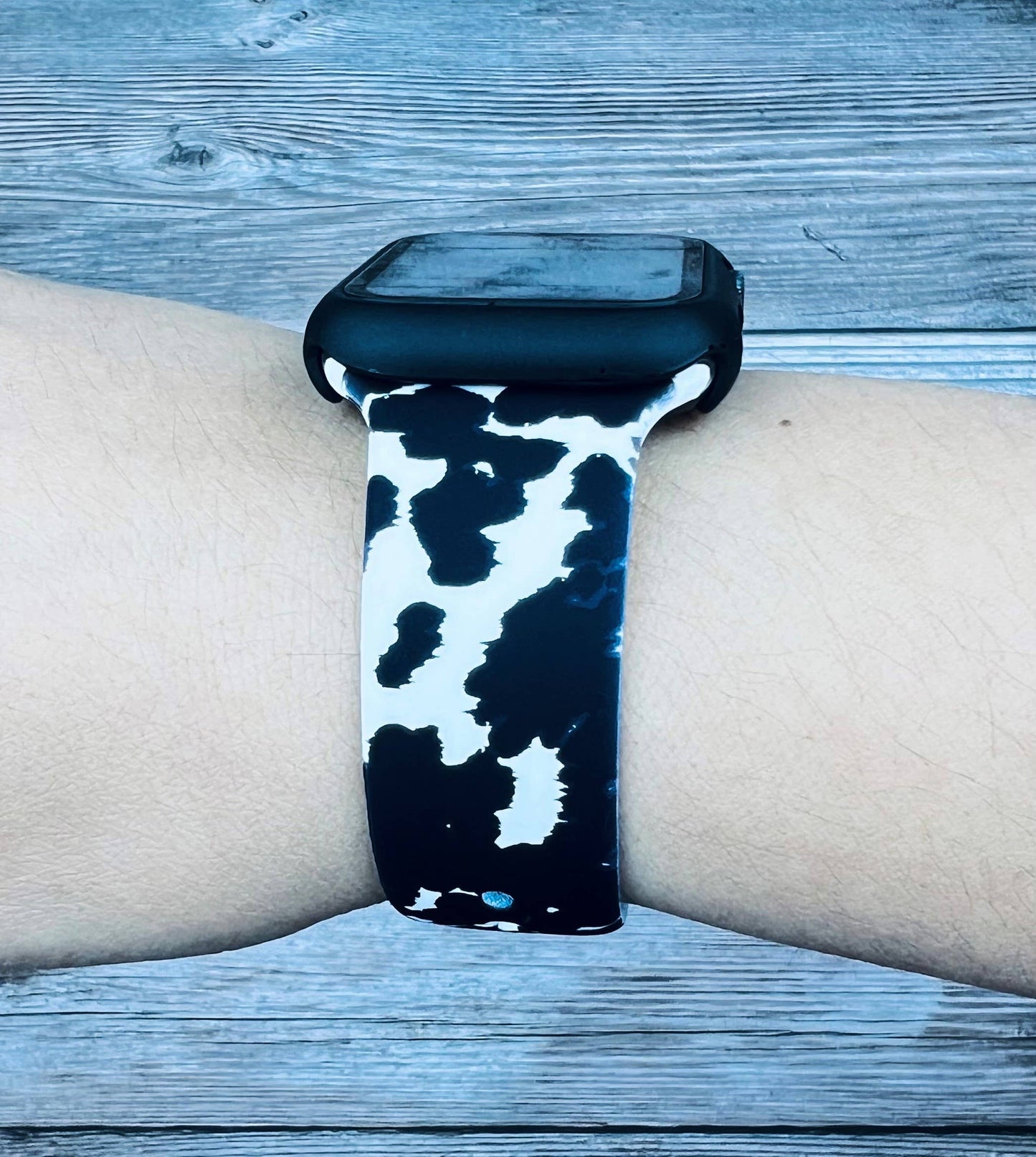 Western Silicone Apple Watch Silicone Band Cowboy Cow Boots