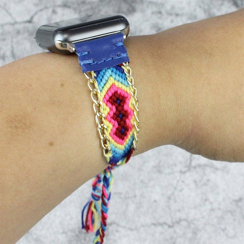 Boho-Chic Tribal Braided Replacement Band for Apple Watch