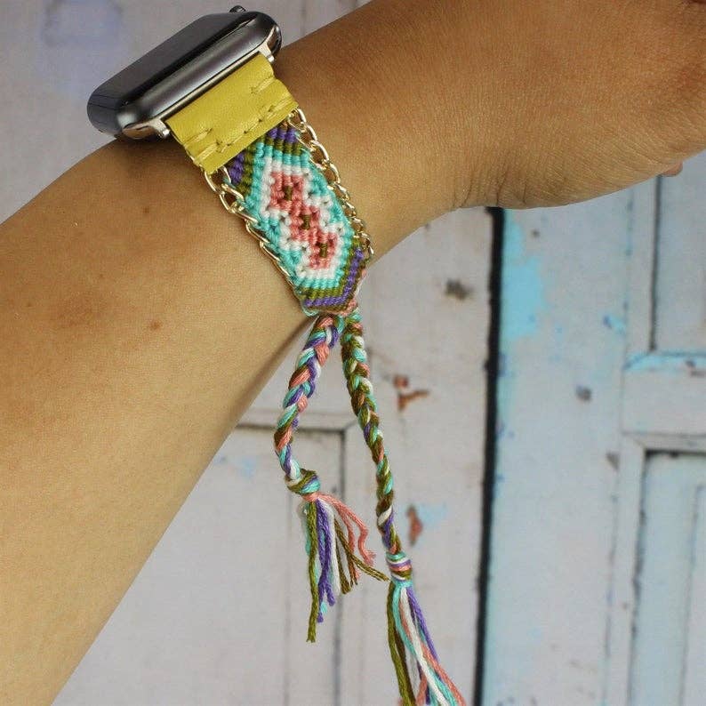 Boho-Chic Tribal Braided Replacement Band for Apple Watch