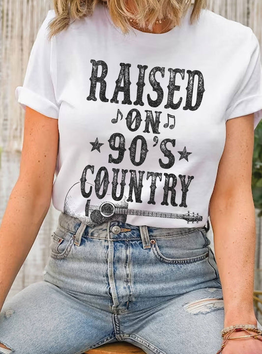 RAISED ON 90'S COUNTRY MUSIC GRAPHIC TSHIRTS