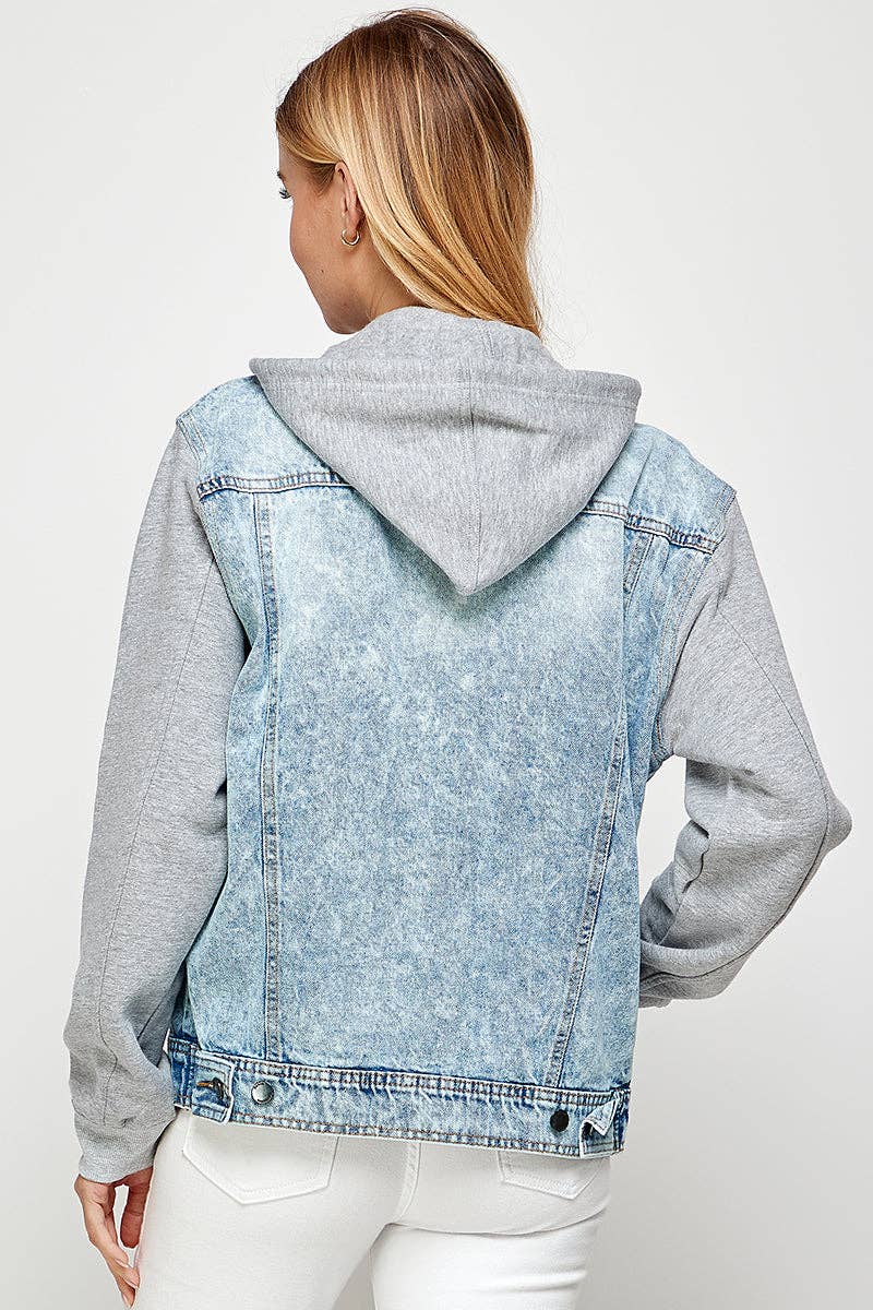 Women's  Denim Hoodie Jacket (OPEN)
