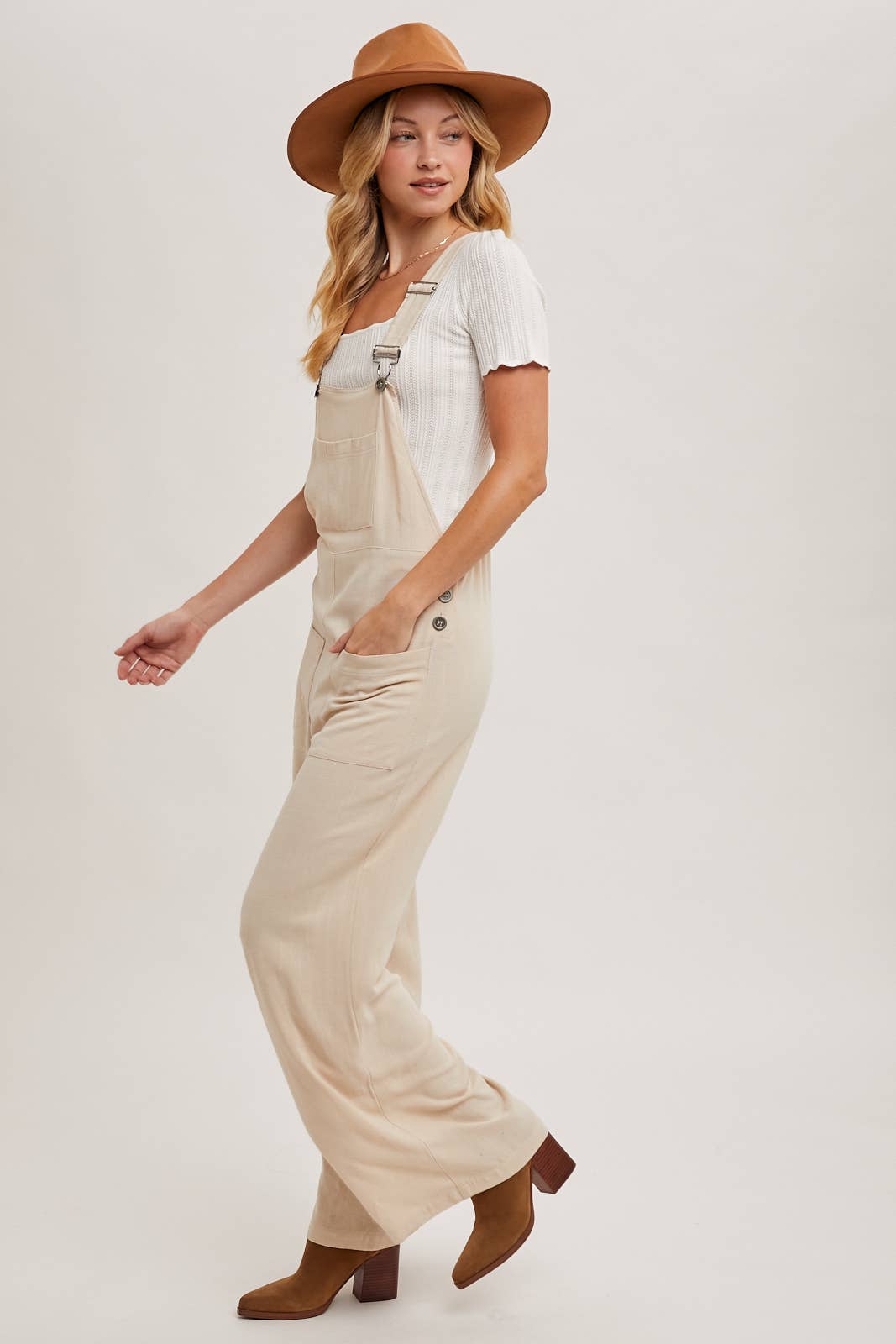 RELAXED WIDE LEG OVERALL JUMPSUIT