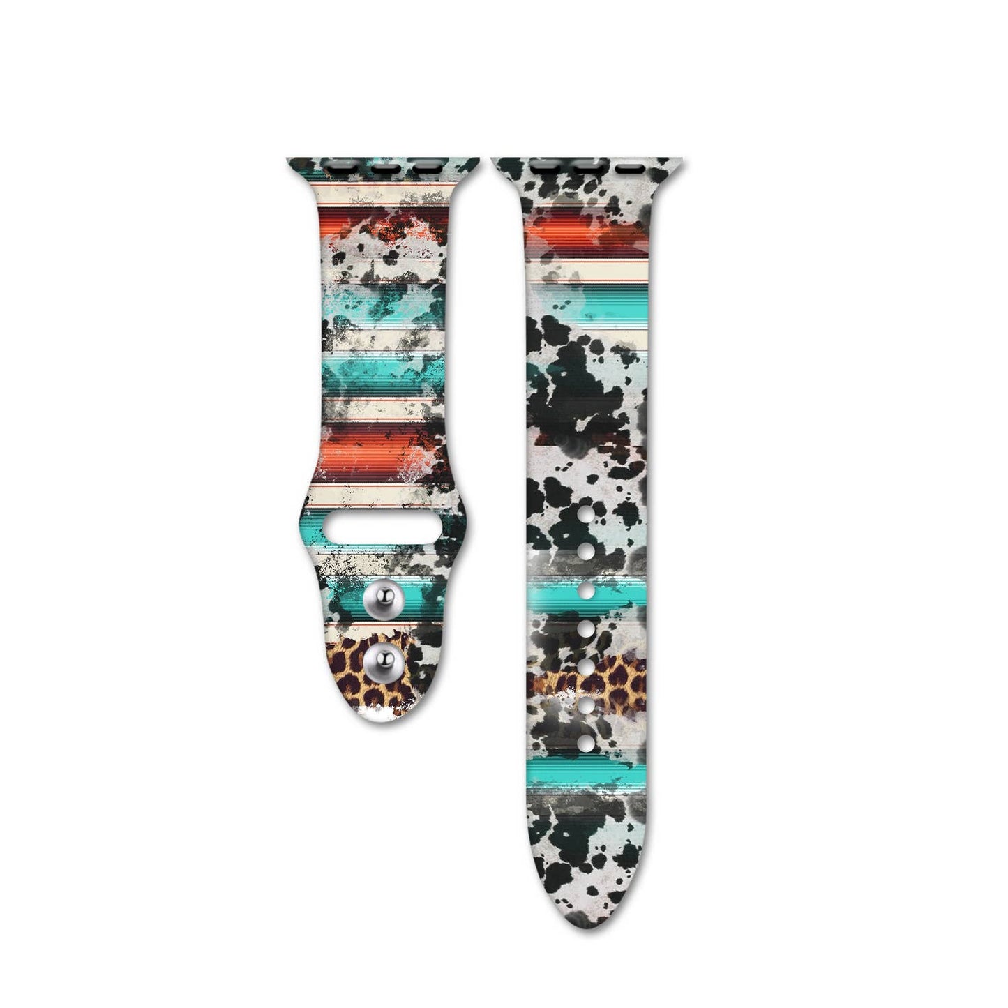 Western Silicone Apple Watch Silicone Band Cowboy Cow Boots