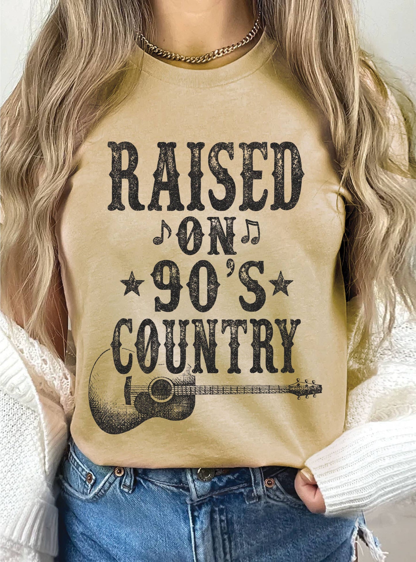 RAISED ON 90'S COUNTRY MUSIC GRAPHIC TSHIRTS