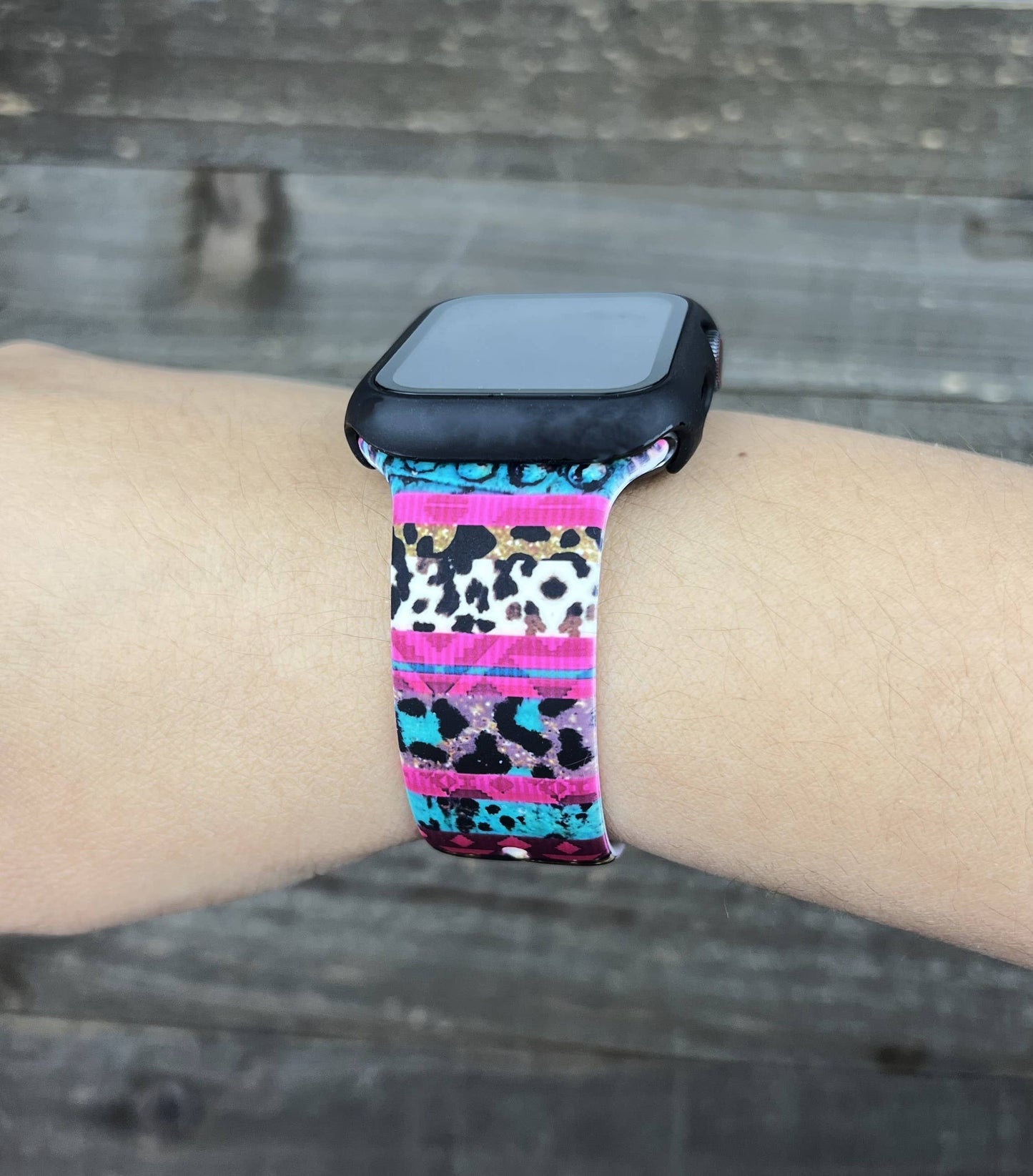 Western Silicone Apple Watch Silicone Band Cowboy Cow Boots