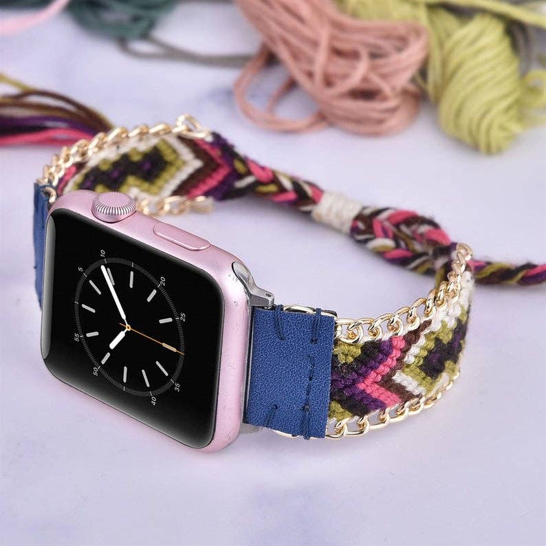 Boho-Chic Tribal Braided Replacement Band for Apple Watch