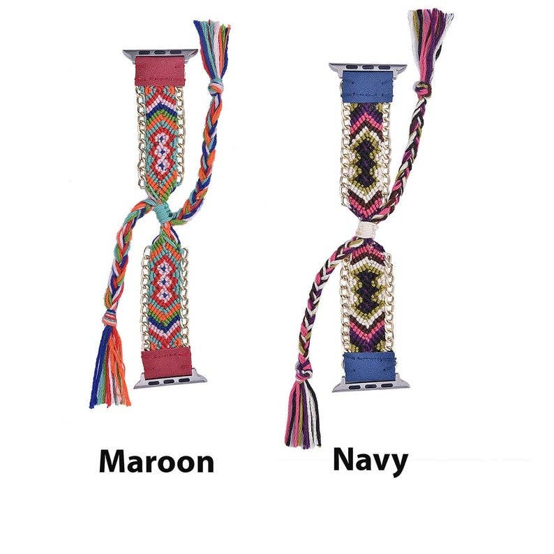 Boho-Chic Tribal Braided Replacement Band for Apple Watch