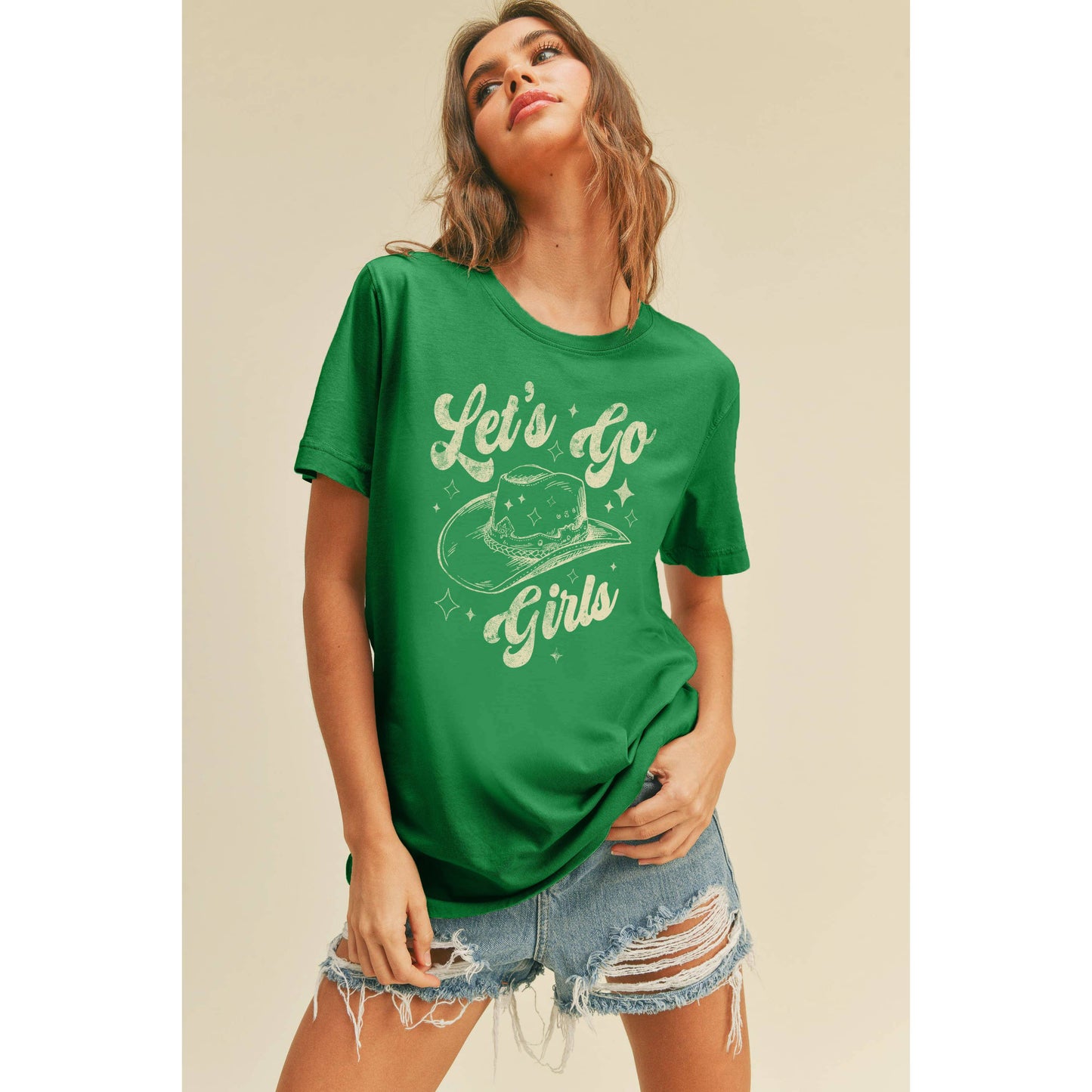 Lets Go Girls Cowboy Hat Graphic Tee