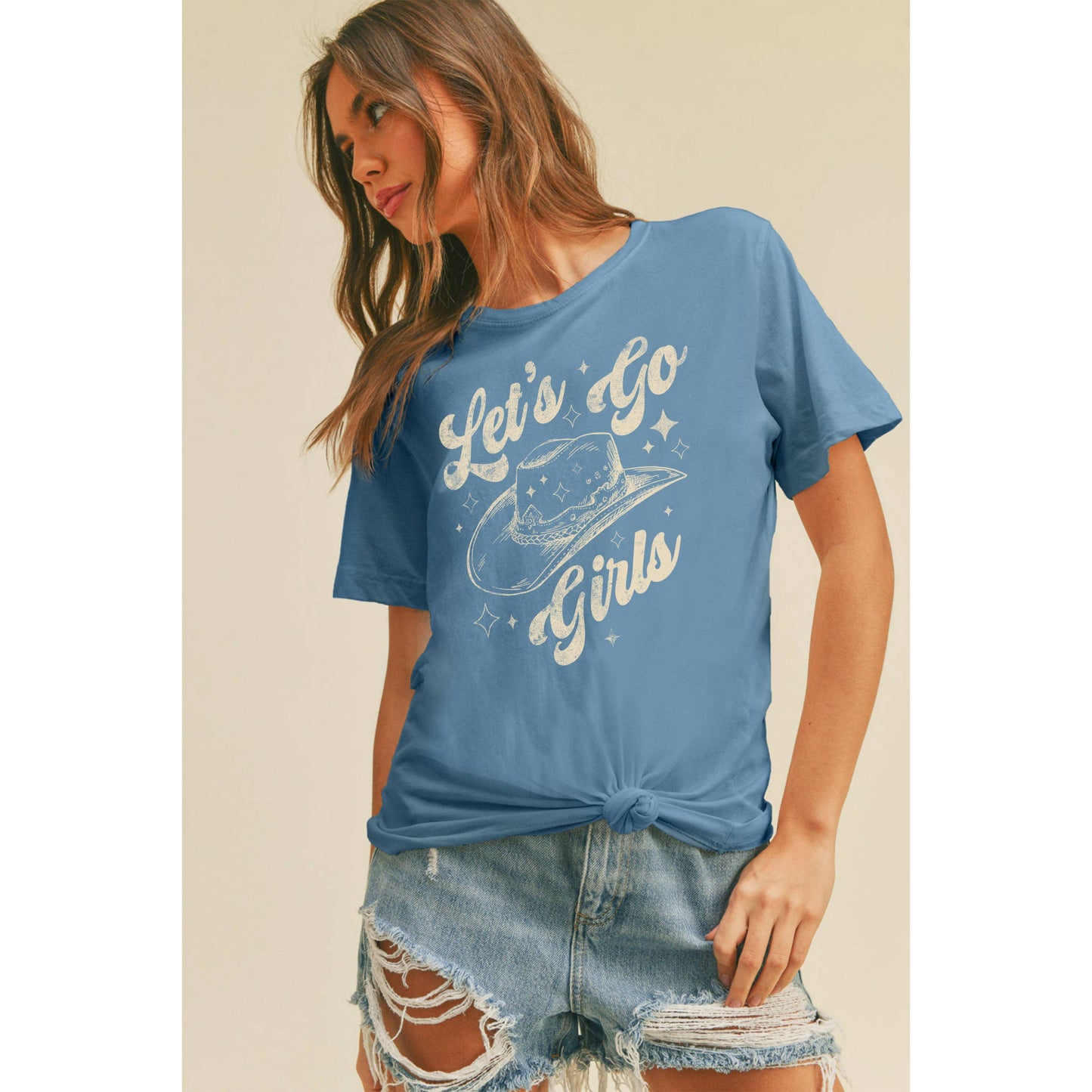Lets Go Girls Cowboy Hat Graphic Tee