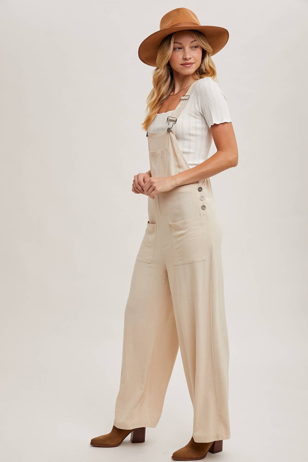 RELAXED WIDE LEG OVERALL JUMPSUIT
