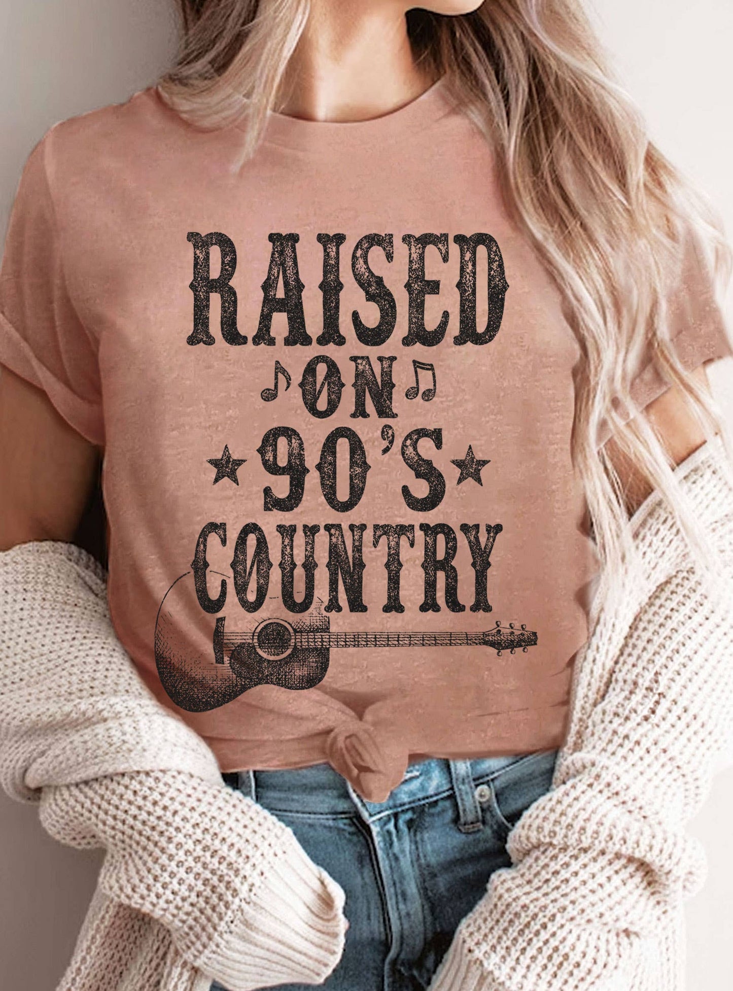 RAISED ON 90'S COUNTRY MUSIC GRAPHIC TSHIRTS