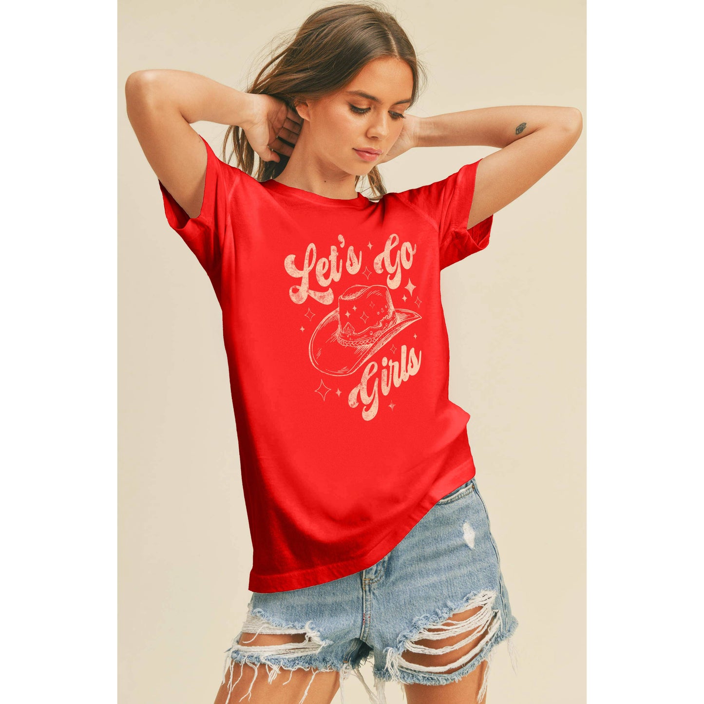 Lets Go Girls Cowboy Hat Graphic Tee