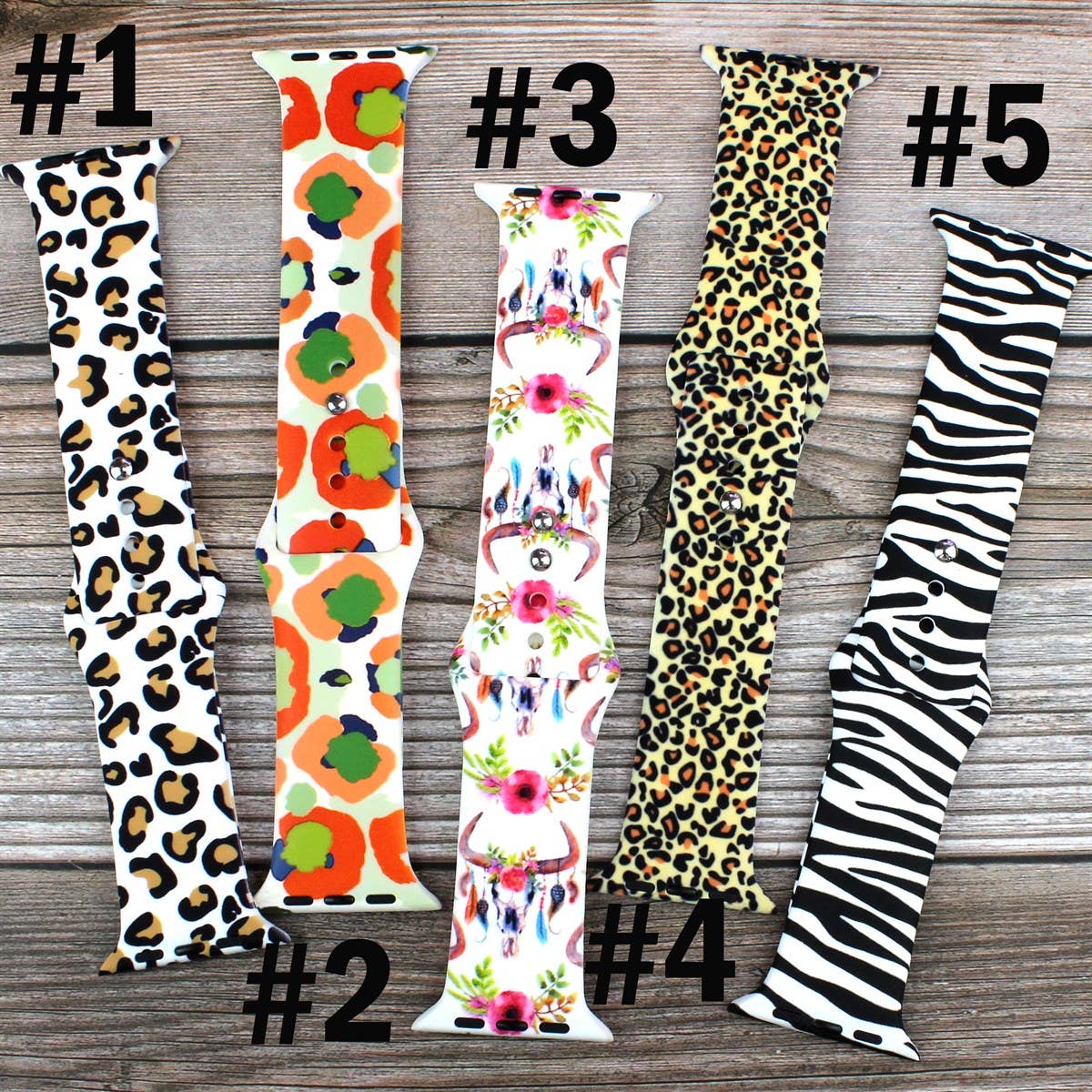 Animal Themed Printed Silicone Bands Apple Watch