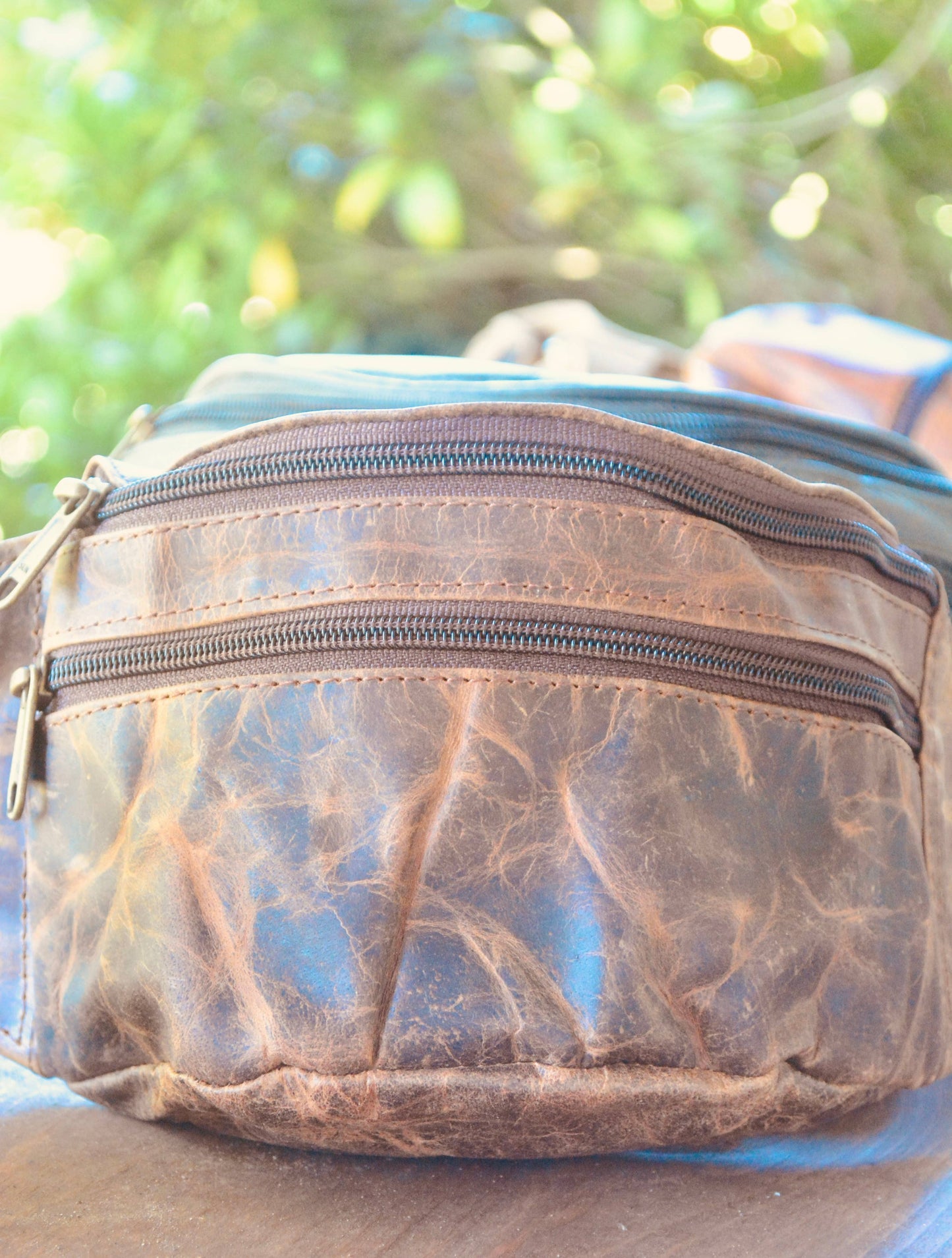 Cowhide Belt bag with soft genuine leather.