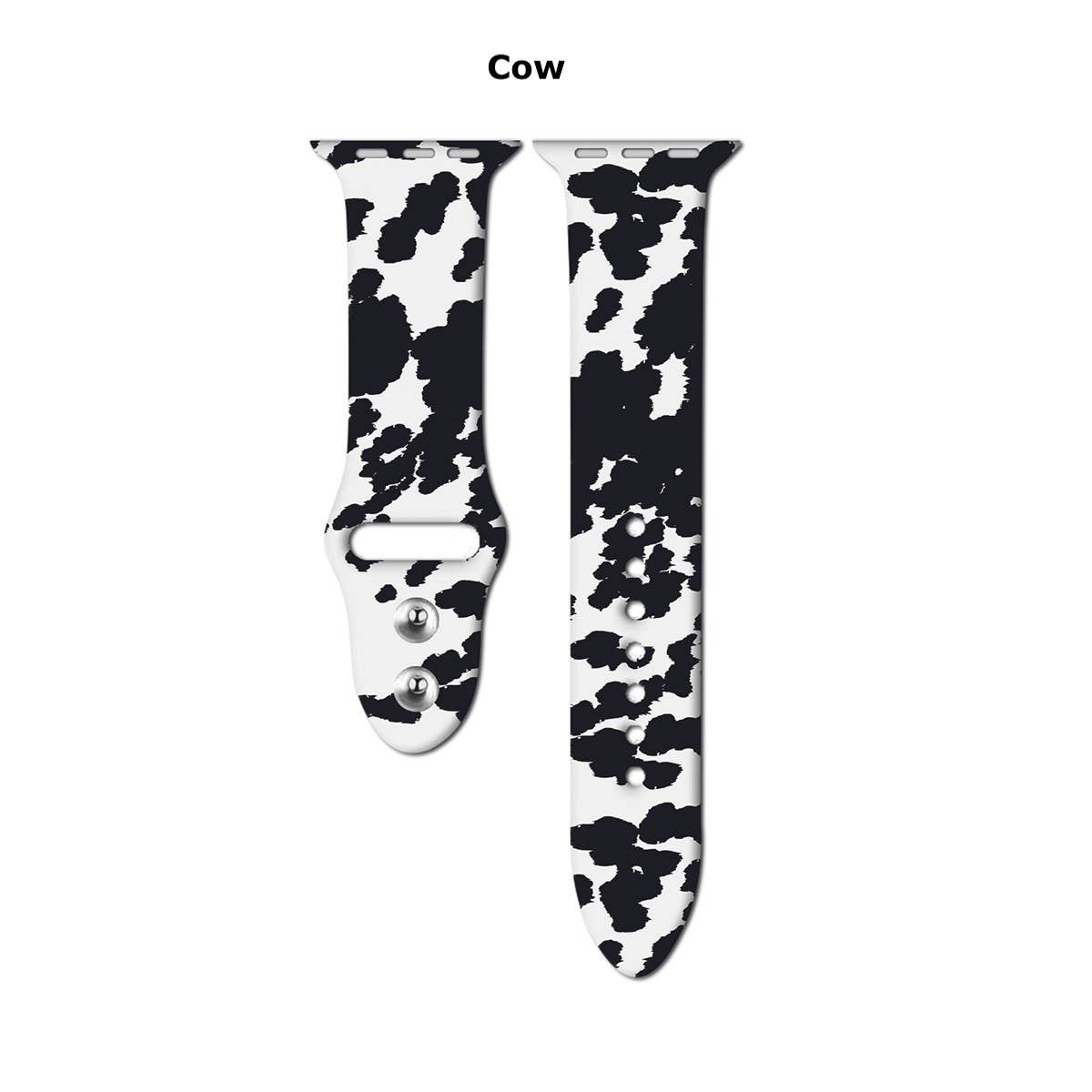 Western Silicone Apple Watch Silicone Band Cowboy Cow Boots