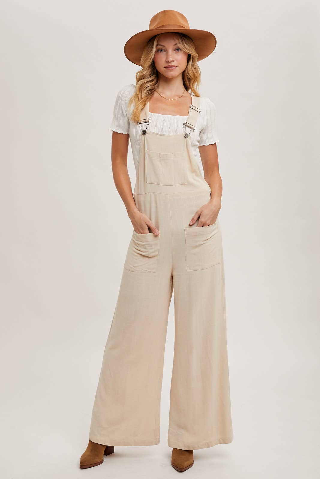RELAXED WIDE LEG OVERALL JUMPSUIT